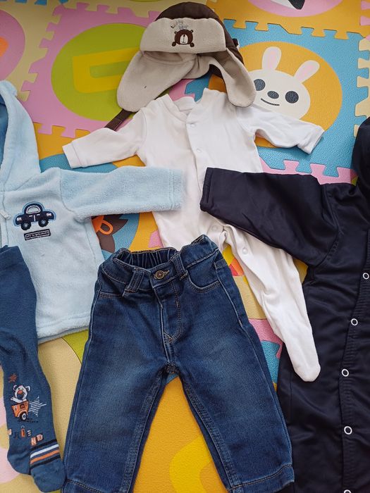 Лот теплого одягу на хлопчика 0-4 міс