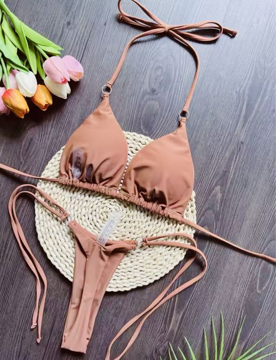 Коричневе Brazilian Bikini Жіночий купальник