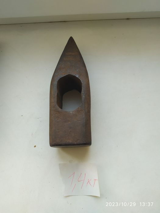 Кувалда советская 4 кг без ручки, 1,5 кг, 1,4