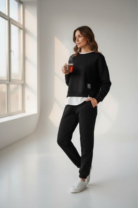 Komplet dresowy damski maselko L/XL