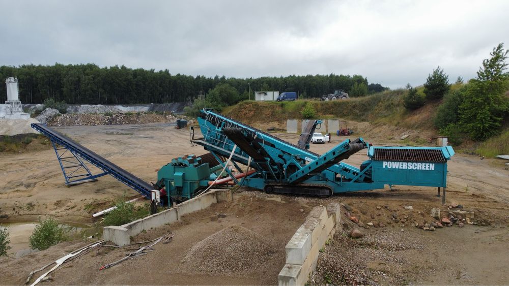 Mobilny przesiewacz zakład do przesiewania na mokro terex powerscreen
