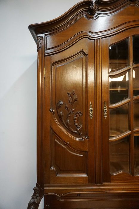 STARY KREDENS ludwik rocaille mahoń z przeszkleniem