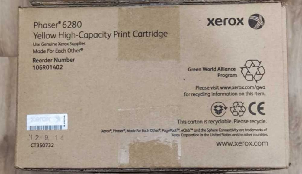 Oryginalny toner żółty Xerox Yellow 106R01402, Phaser 6280