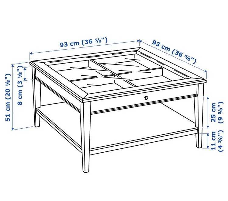 Mesa de centro branca IKEA Liatorp, com tampo de vidro, gaveta e prateleira