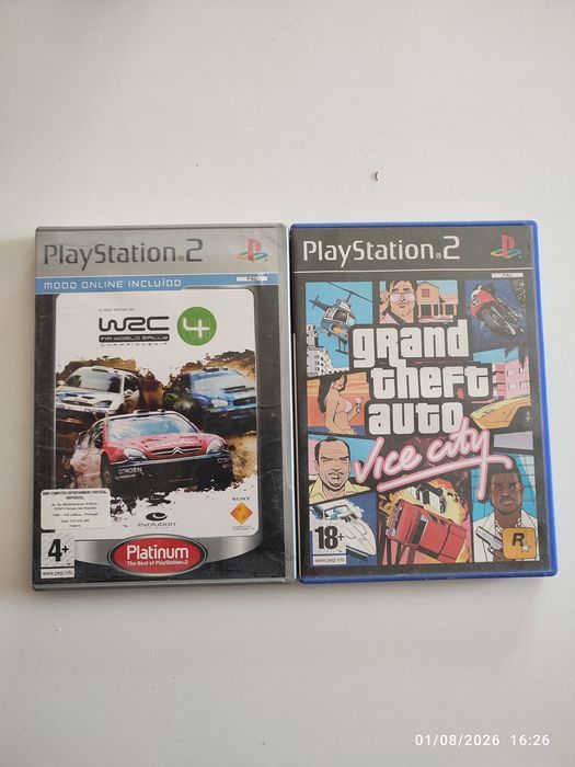 Jogos PS2 Originais: GTA Vice City + WRC 4 (Impecáveis)