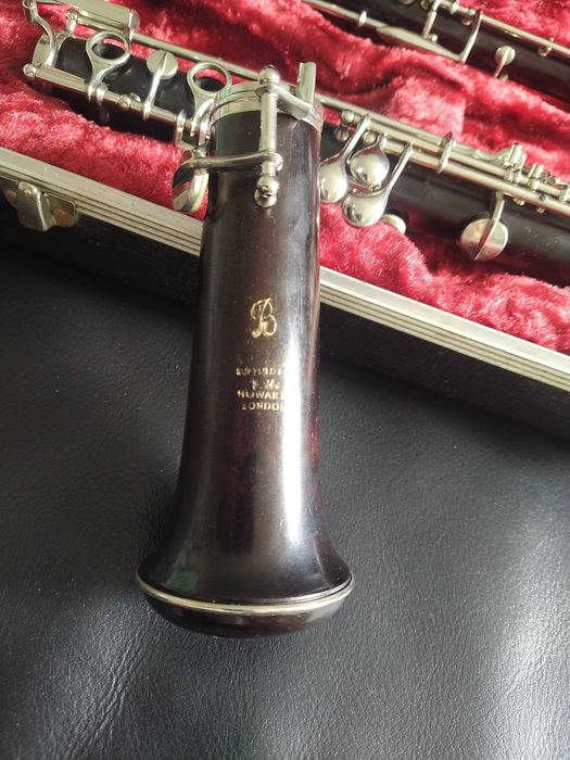 Oboé vintage, de madeira de ébano, da Howarth