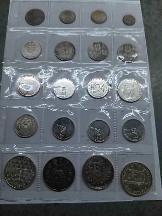 Lote de 20 moedas prata República Portuguesa