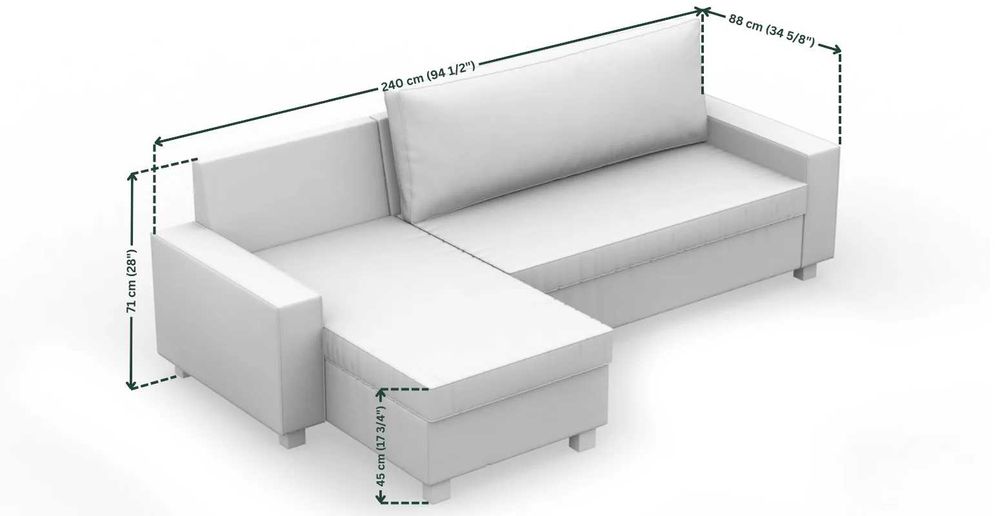 Sofa narożnik z funkcją spania IKEA Vilasund szara