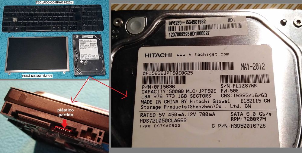 Toner Samsung + peças de PC