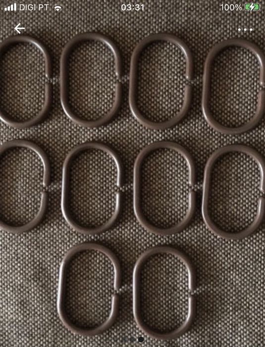 Cortina de banho + argolas Bathlux