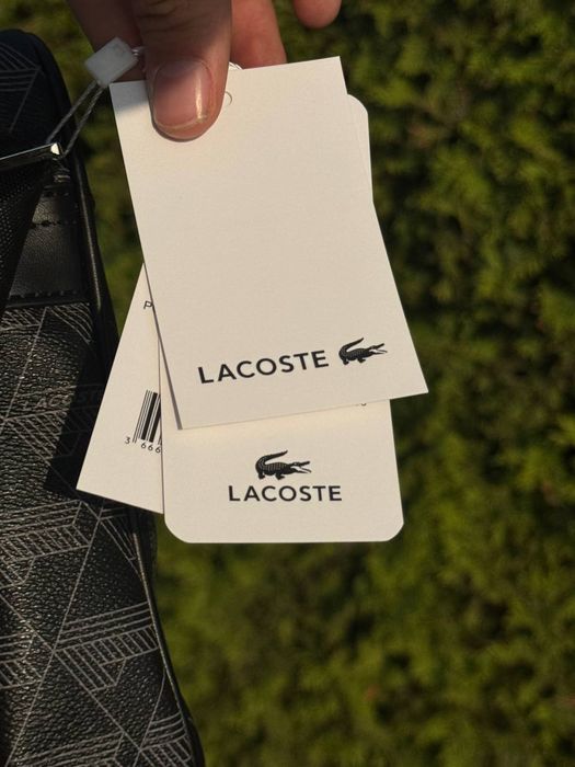 Месенджер Lacoste/ сумка лакосте / лакост барсетка через плече/ чорна