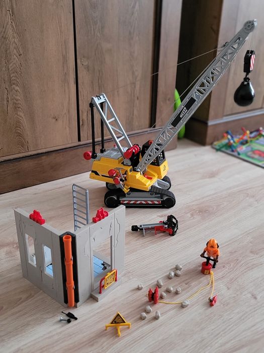 Koparka linowa z elementami konstrukcyjnymi Playmobil