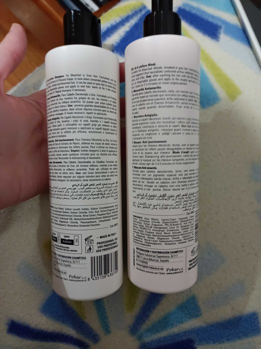 champo e mascara desamareladores