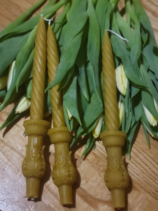 Свічки з натурального бджолиного воску