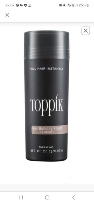 Mikrowłókna keratynowe firmy Toppik kolor Light Brown