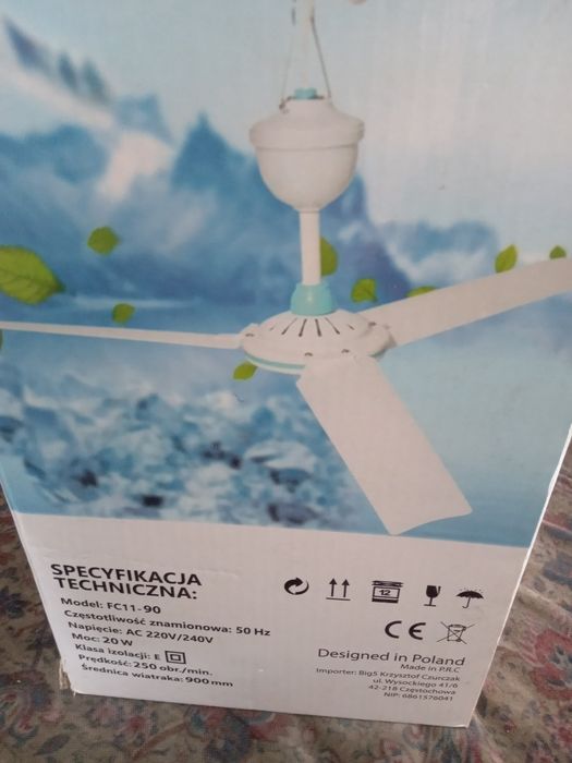 Wiatrak sufitowy wentylator Cronos