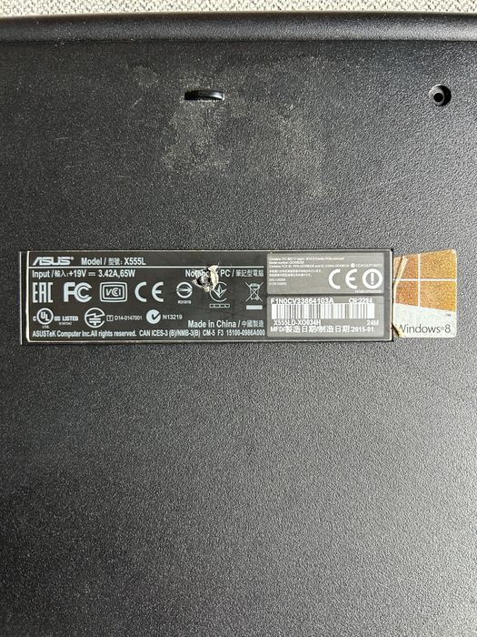 Asus X555L Intel i7-4510U 2,60ghz Ram 8Gb