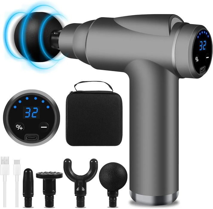 [Novo] Pistola de massagem muscular elétrica, 32 Vel