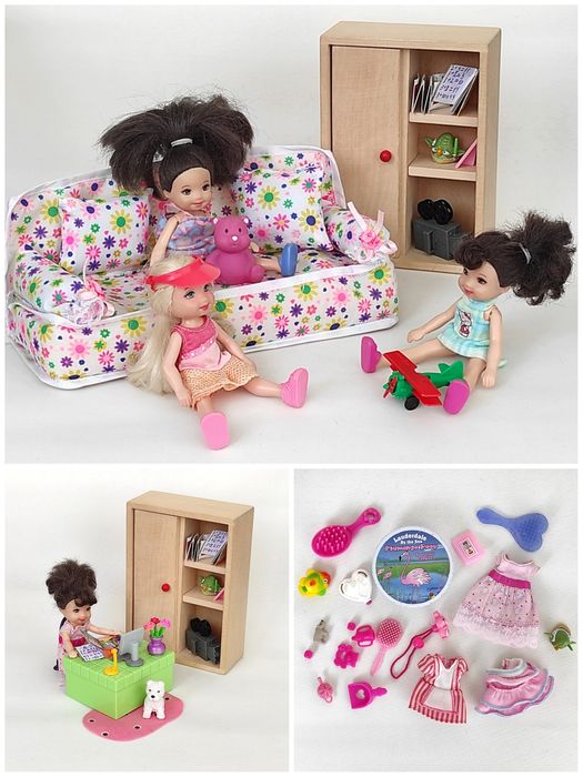 См. ФОТО! ДЕШЕВО РІДКІСНІ шарнірні Ляльки Барбі будинок акси mattel