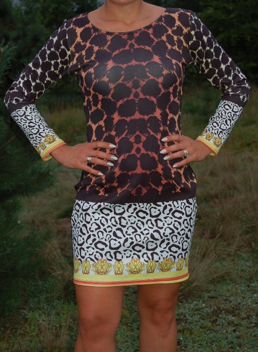 NOWA sukienka w prity cętki nowa rozm. S