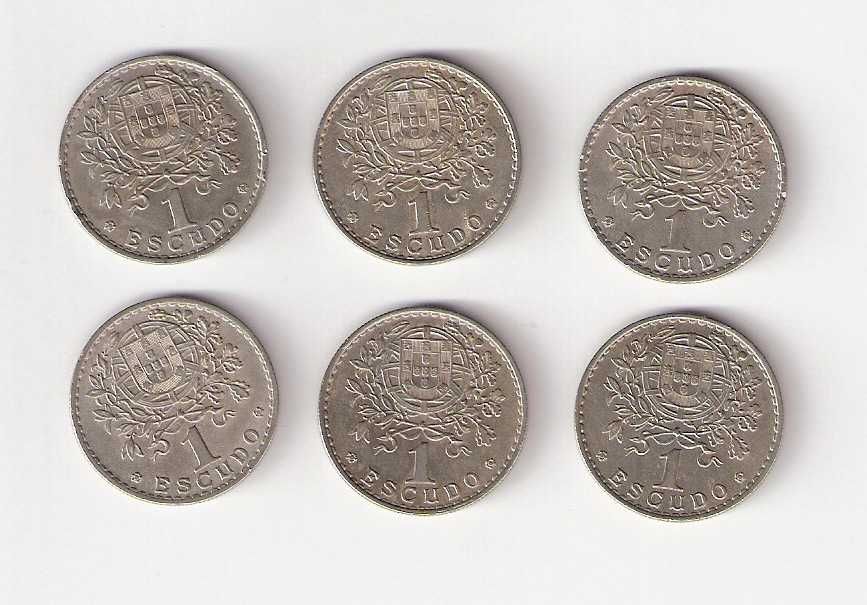 Moedas de 1 Escudo Alpaca anos 1960 a 1968