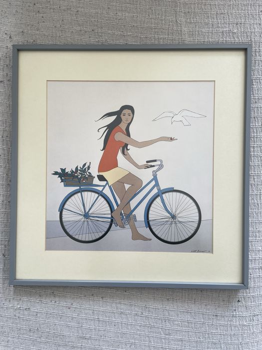 Gravura de Will Barnet 1978 - The Blue Bicycle