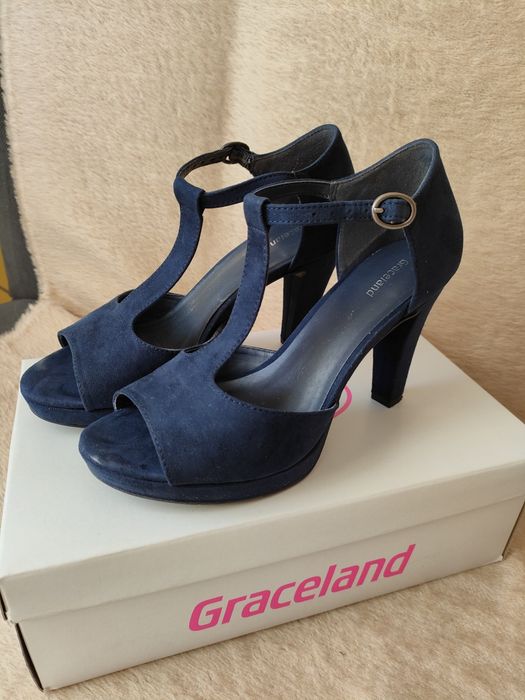 Buty damskie granatowe