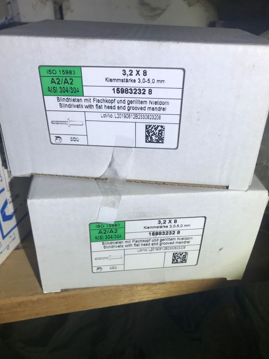 Закліпка, заклепка 3,2х8 A2/А2 пл/3-5