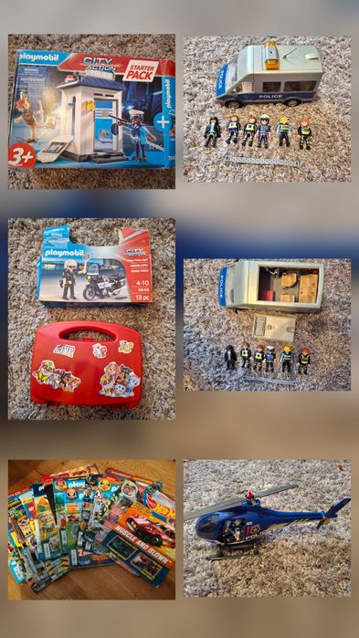 Mega zestaw playmobil posterunek policji 70498 + policja + quad + grat