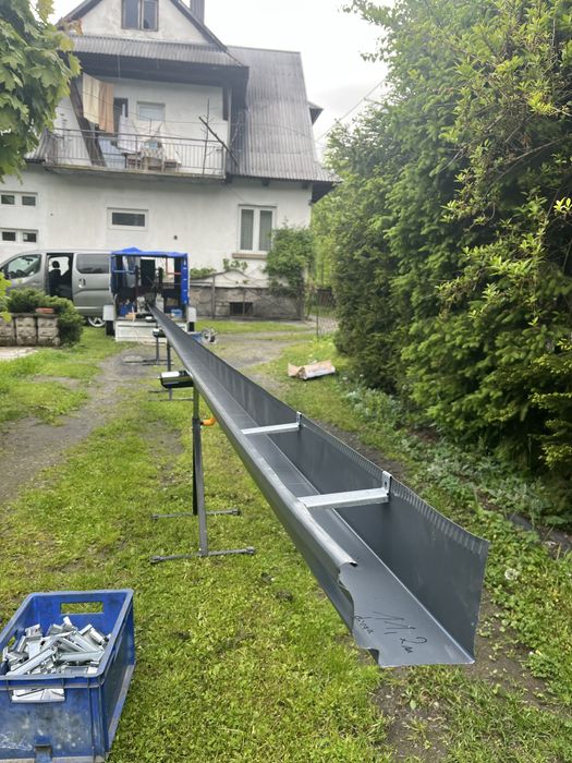 Rynny  w ciągłej długości, bez łączeń, rynny ciągnione