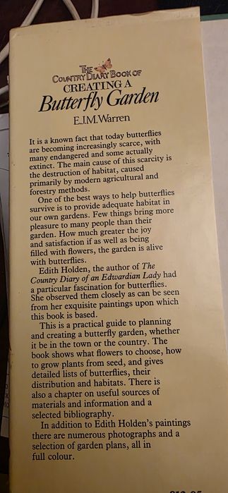 Livro sobre Borboletas e Jardim