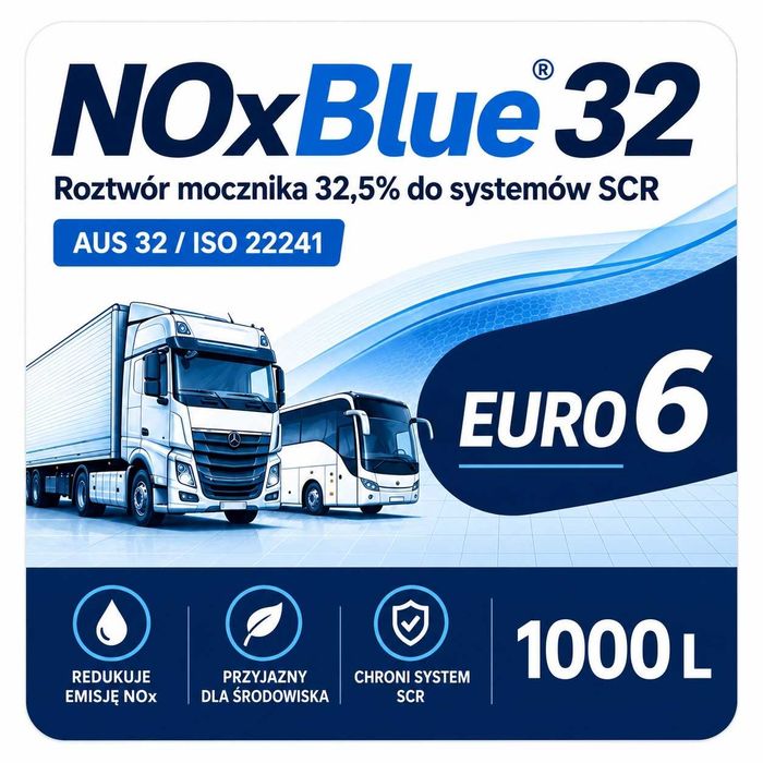 Płyn do SCR AUS 32 1000L IBC NOxBlue 32 Euro 6 — jak AdBlue, dostawa FV