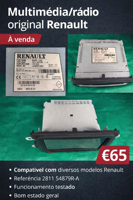 Rádio / Multimédia Original Renault