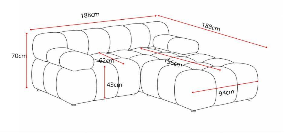 Sofa / Narożnik modułowy "VENUS" 3 osobowy
