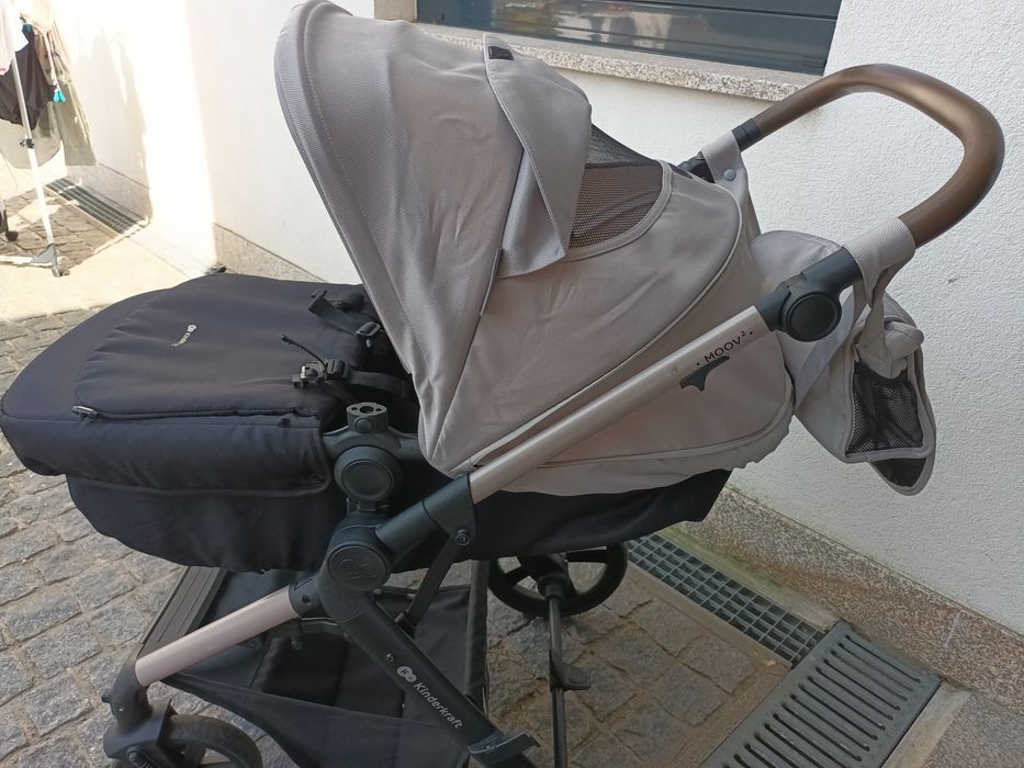Carrinho Multifuncional 3 Em 1 Kinderkraft Esme Sand Cinza