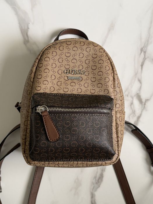 Рюкзак Guess Ellison Mini Backpack оригінал / Коричневий жіночий рюкзак Гесс