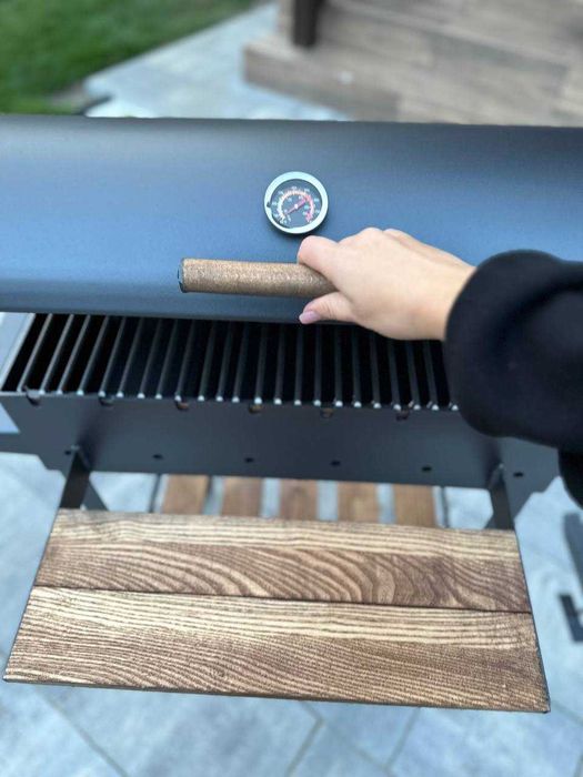 ХІТ СЕЗОНУ!Мангал з кришкою барбекю решіткою для гриля метал 4 мм