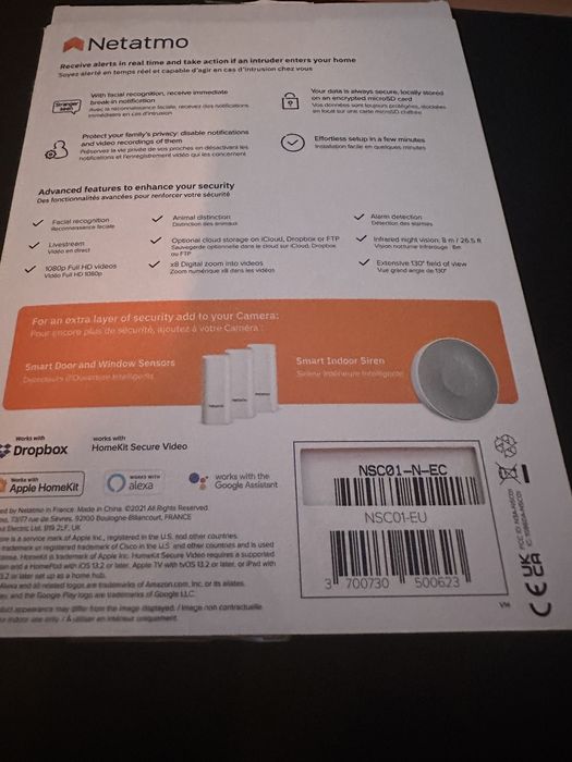 Camera de Vigilância Interior Netatmo Welcome