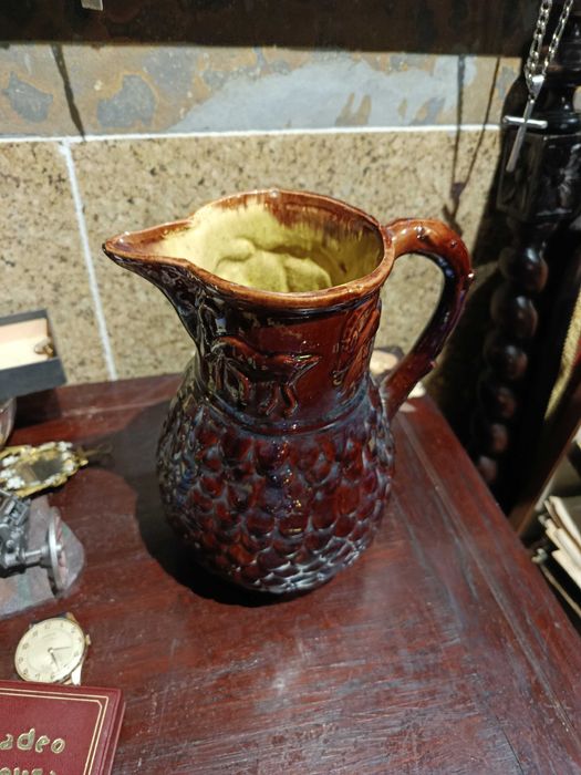 Grande Jarro Faiança Caldas da Rainha Séc XIX 22 cm