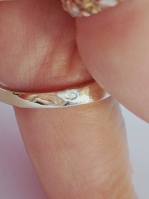 WŁOSKI bajkowy pierścionek szafirowy Lśniący błyszczący