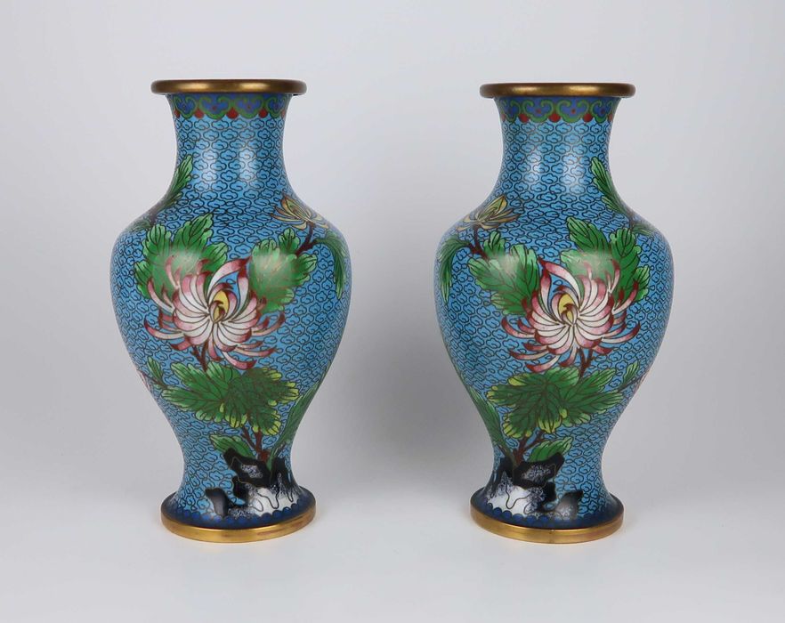 Par de Jarras Cloisonné China 17 cm