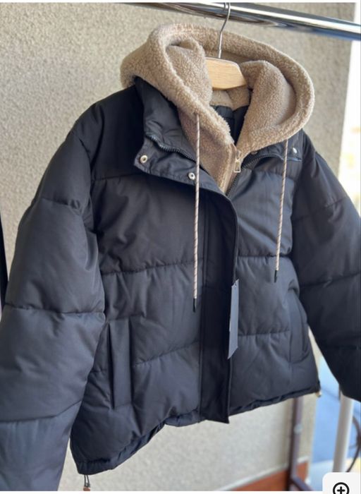 Куртка зимова з тедді капюшоном