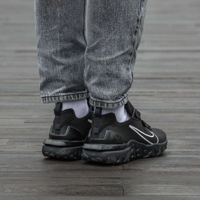 Чоловічі кросівки Nike React Vision "Black/White/Swoosh" Розміри 40-45