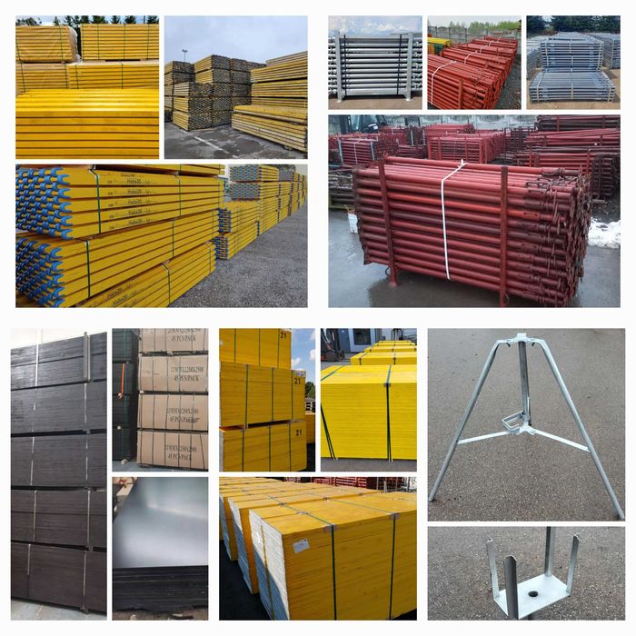 Stemple Budowlane Metalowe Dźwigar Płyta Sklejka szalunkowa Głowice