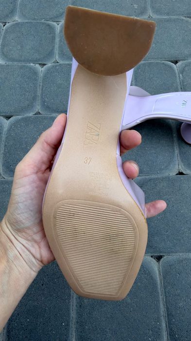 Мюлі Zara бузкового відтінку