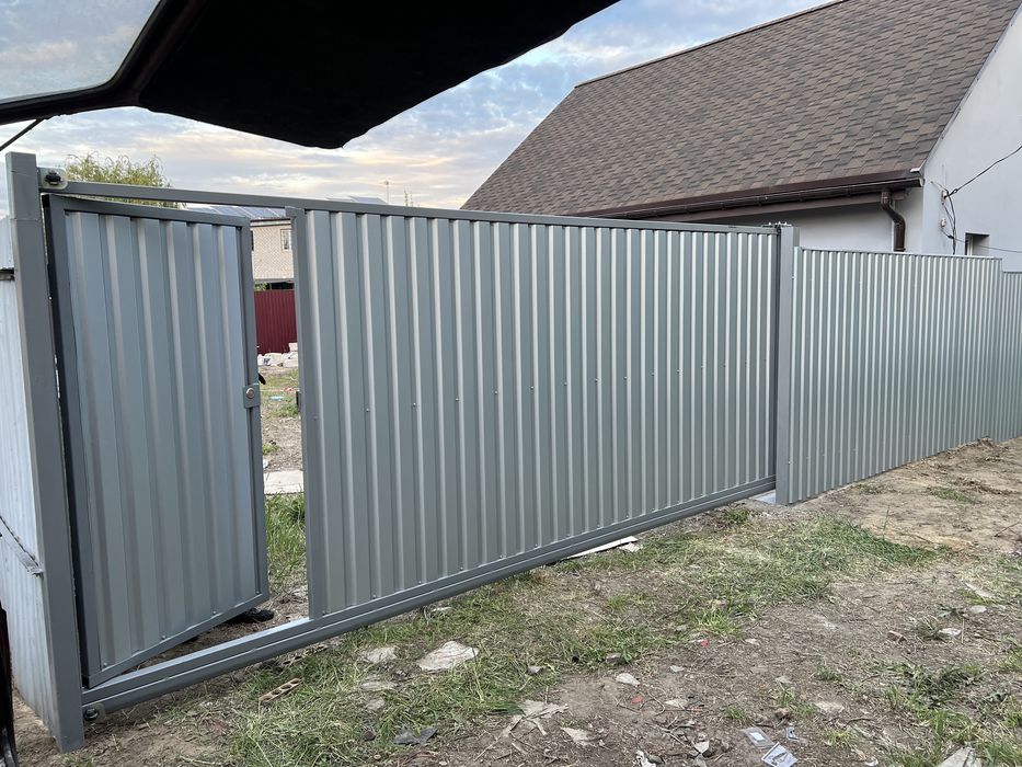 Ворота откатные, распашные, забор из полфнастила