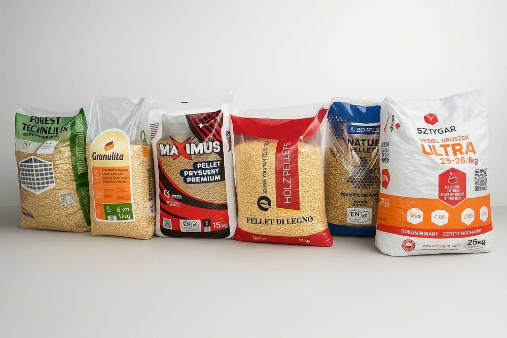 Pellet Drzewny Iglasty Liściasty Dostępny od Ręki A1 DIN WiNDA HDS