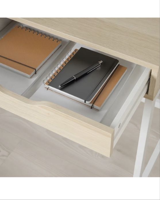 IKEA ALEX Biurko 132x58 cm bejca/imit. dębu