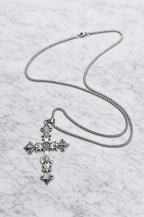 Naszyjnik krzyż Chrome Hearts style