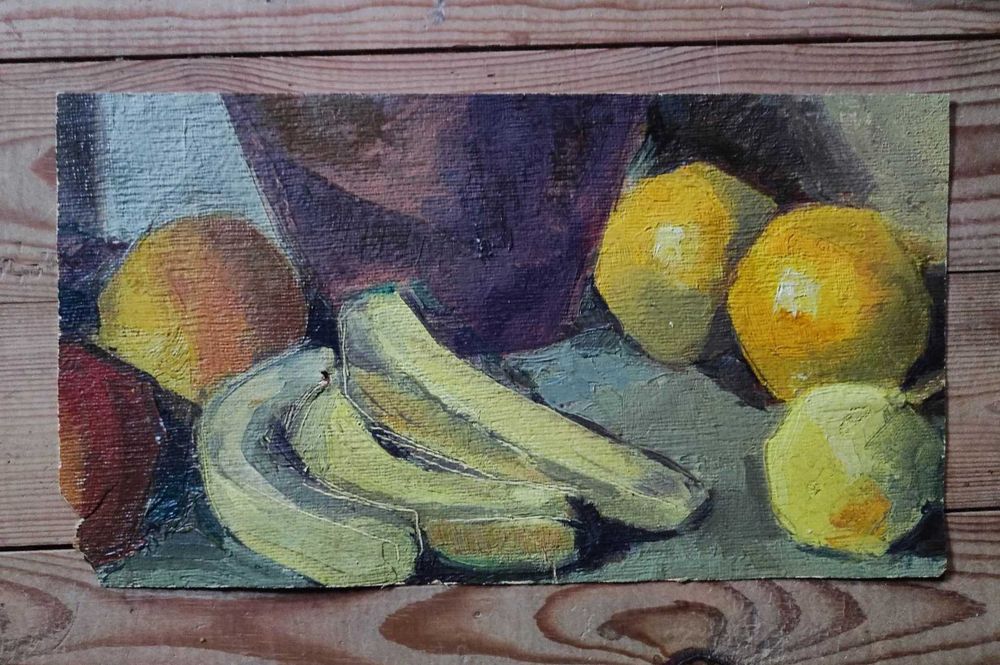Lote de 2 estudos de Atelier - Óleos sobre papel espesso, cerca 1940
